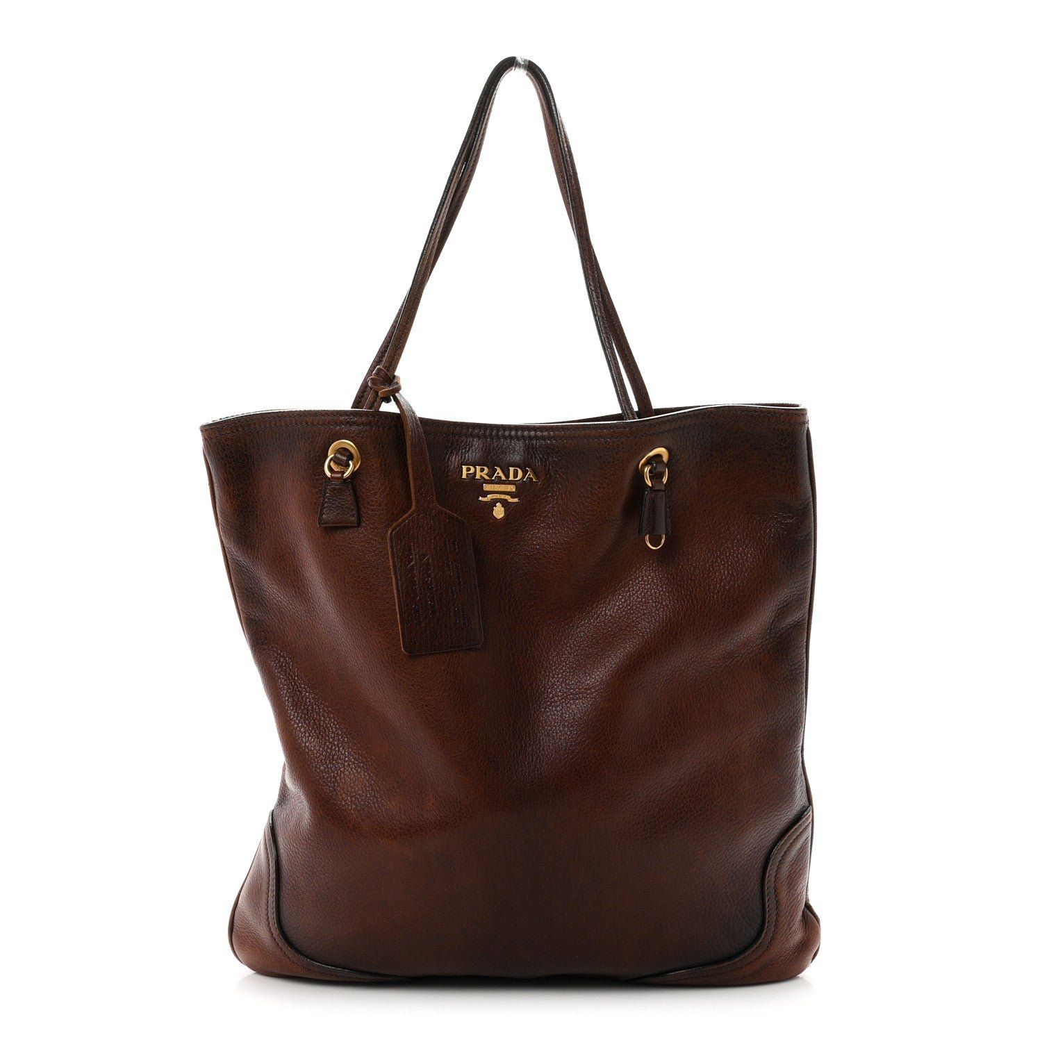 Prada Cervo Antik Shopping Tote Bruciato