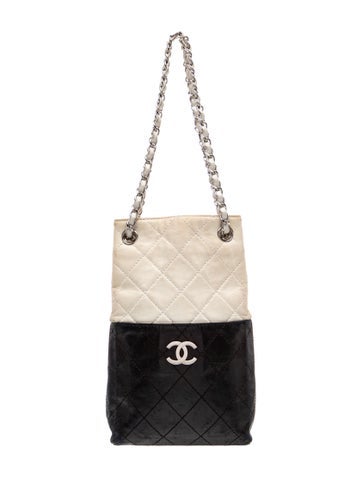 Quilted Bicolor Vertical Tote