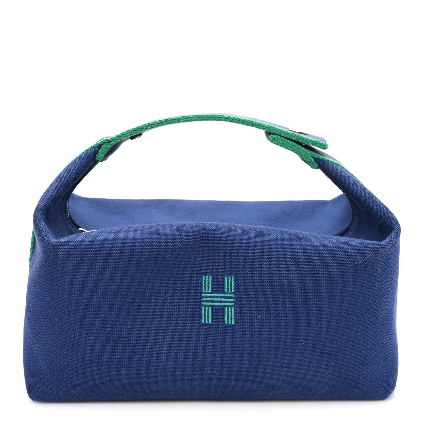 Hermes Canvas Large Bride-A-Brac Pouch Marine