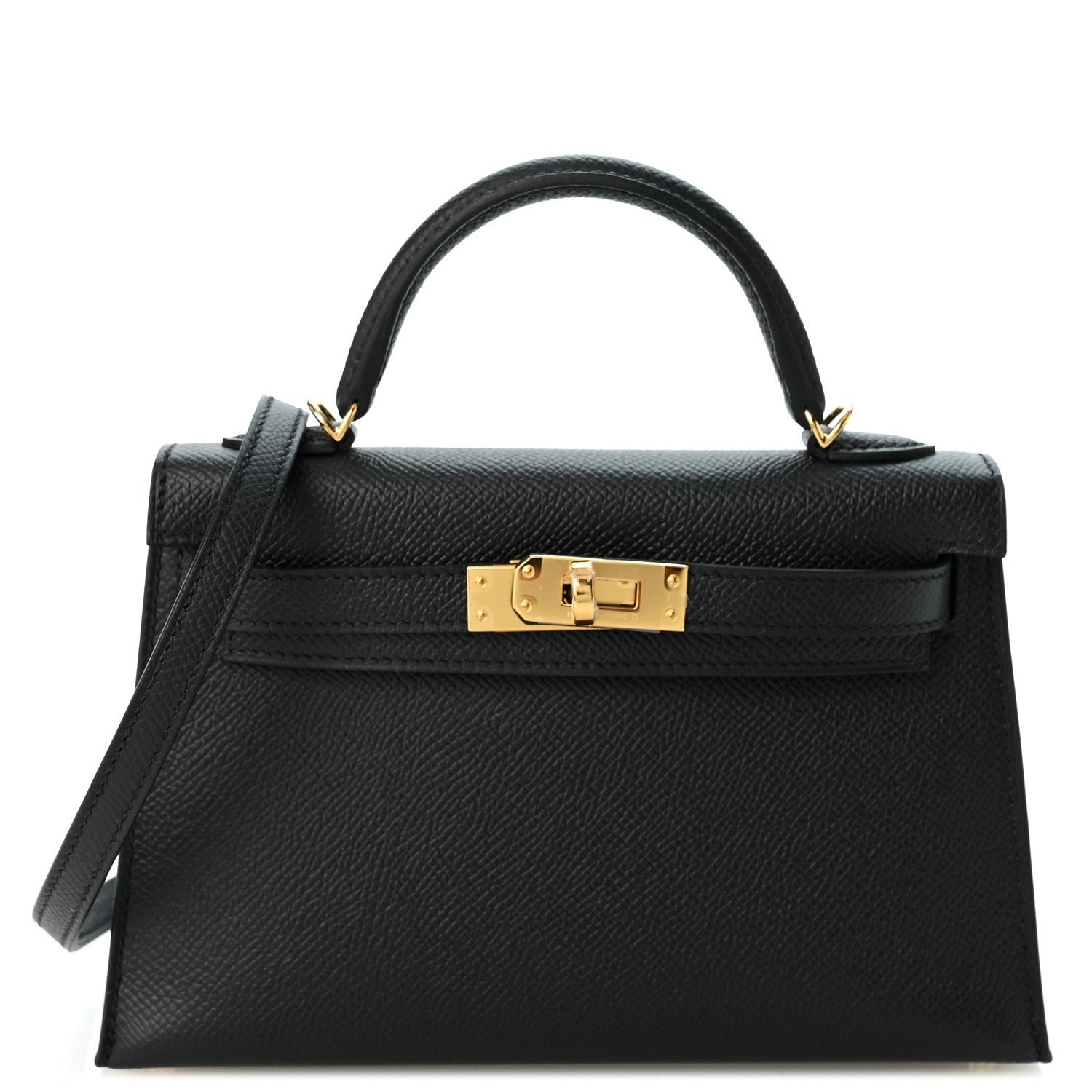 Hermes Epsom Mini Kelly Sellier 20 Black
