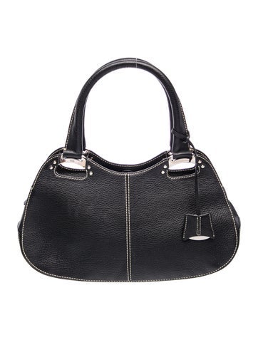 Tod's Embossed Leather Top Handle Bag