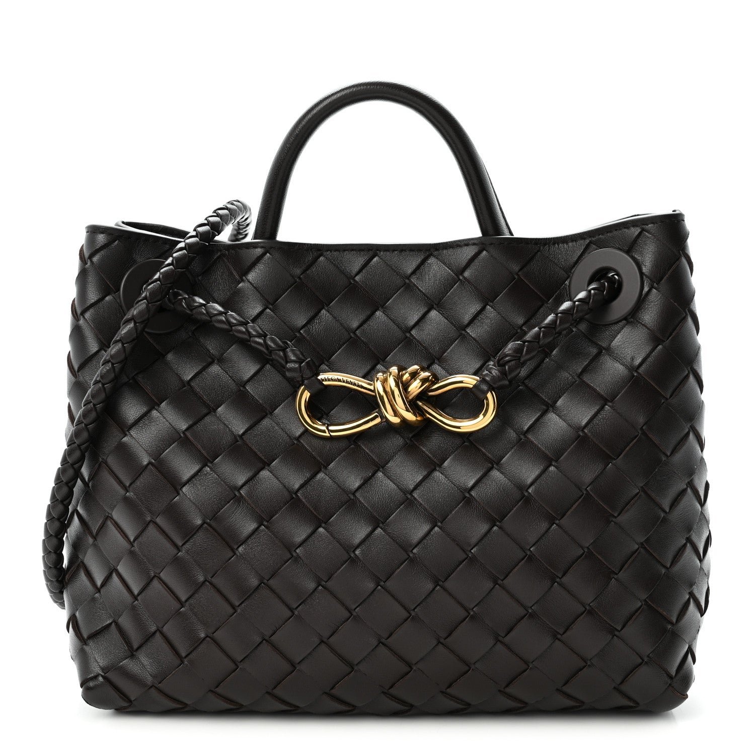 Bottega Veneta Nappa Intrecciato Small Andiamo Shoulder Bag Fondant