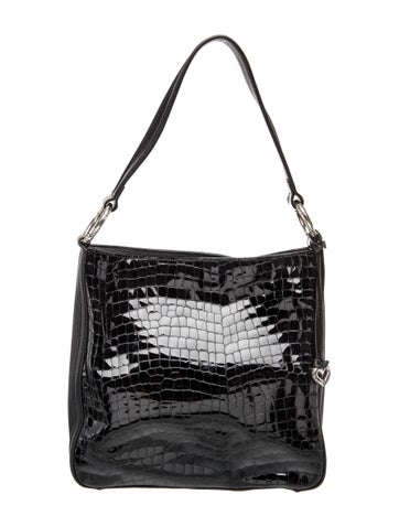 Embossed Leather Shoulder Bag