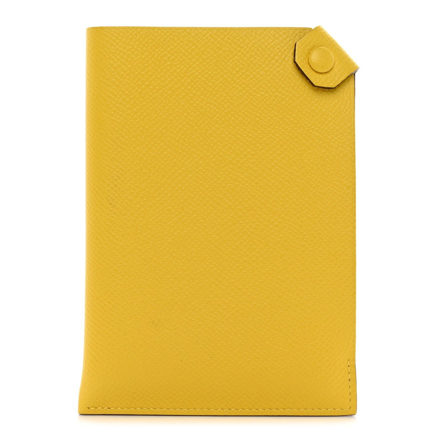 Hermes Epsom Tarmac PM Passport Holder Jaune De Naples