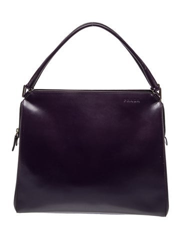 Vitello Leather Top Handle Bag Vintage