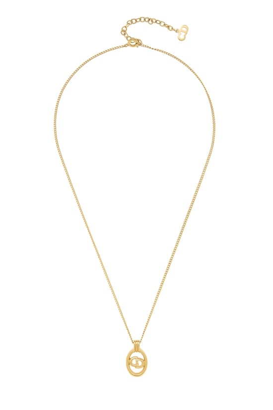 Gold 'CD' Necklace Small