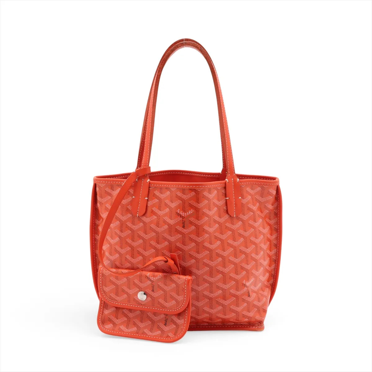 Goyard Anjou Mini PVC & leather Tote bag Orange