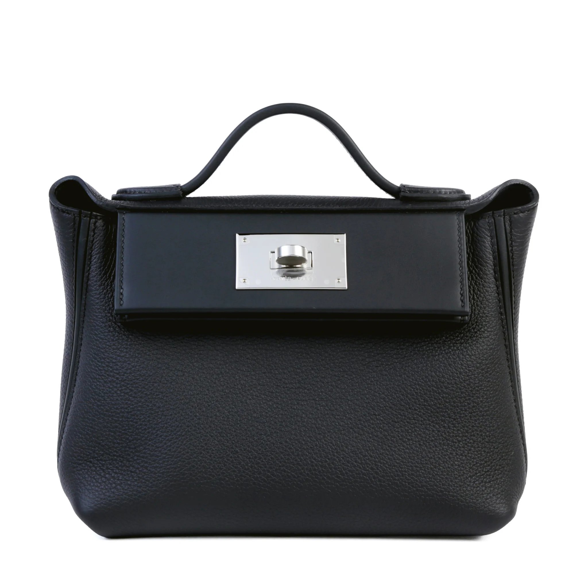 Brand New ( Rank N ) HERMÈS 24/24 - 21 mini Noir (89) Swift Togo Palladium hardware G (2026)