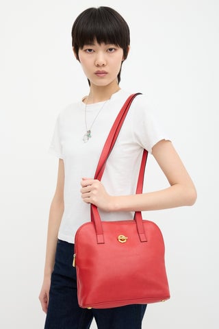 Leather Shoulder Embellished Bag