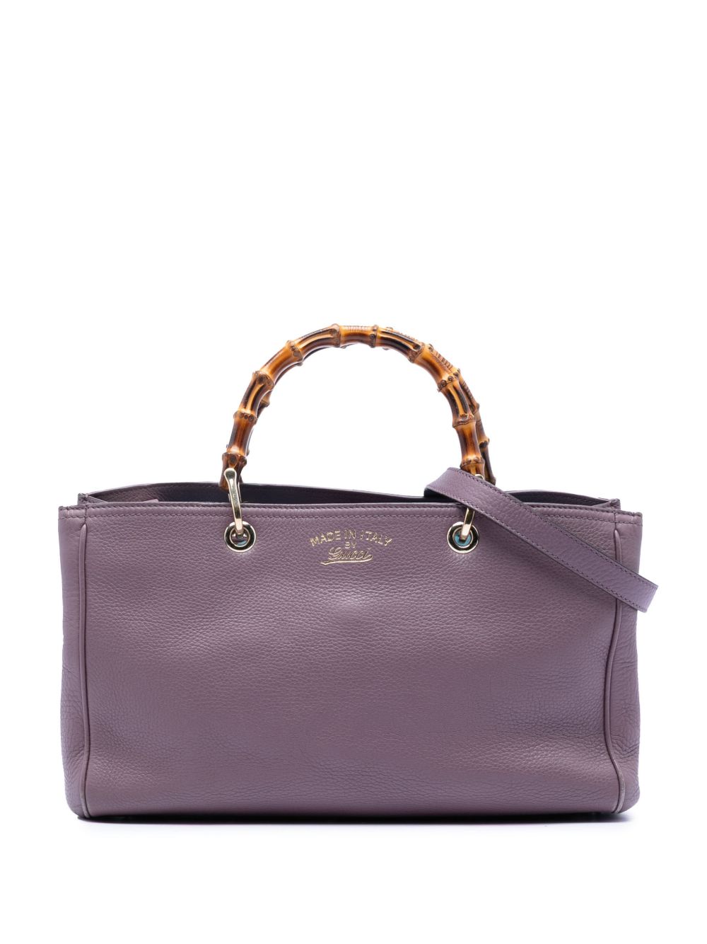 2016-2025 Medium Calfskin Bamboo Shopper satchel