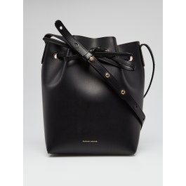 Mansur Gavriel Mansur Gavriel Black/Ballerina Leather Mini Bucket Bag