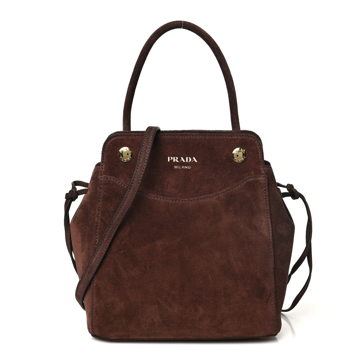 Prada Scamosciato Mini Carry Shoulder Bag Moro