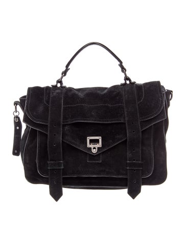 Suede Top Handle Bag