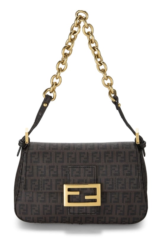 Fendi Brown Zucchino Coated Canvas Mama Mini