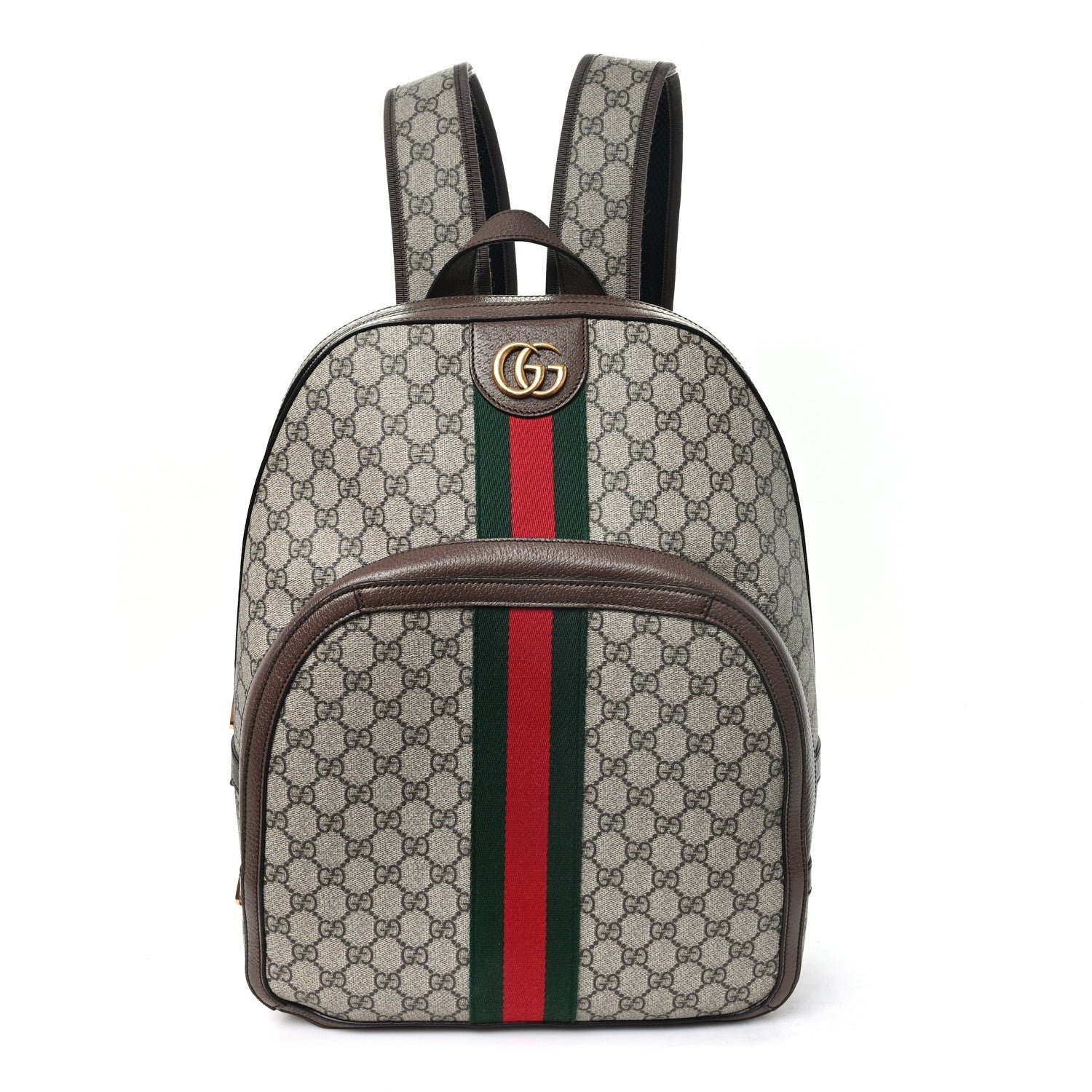 Gucci GG Supreme Monogram Medium Ophidia Day Backpack Brown Brown