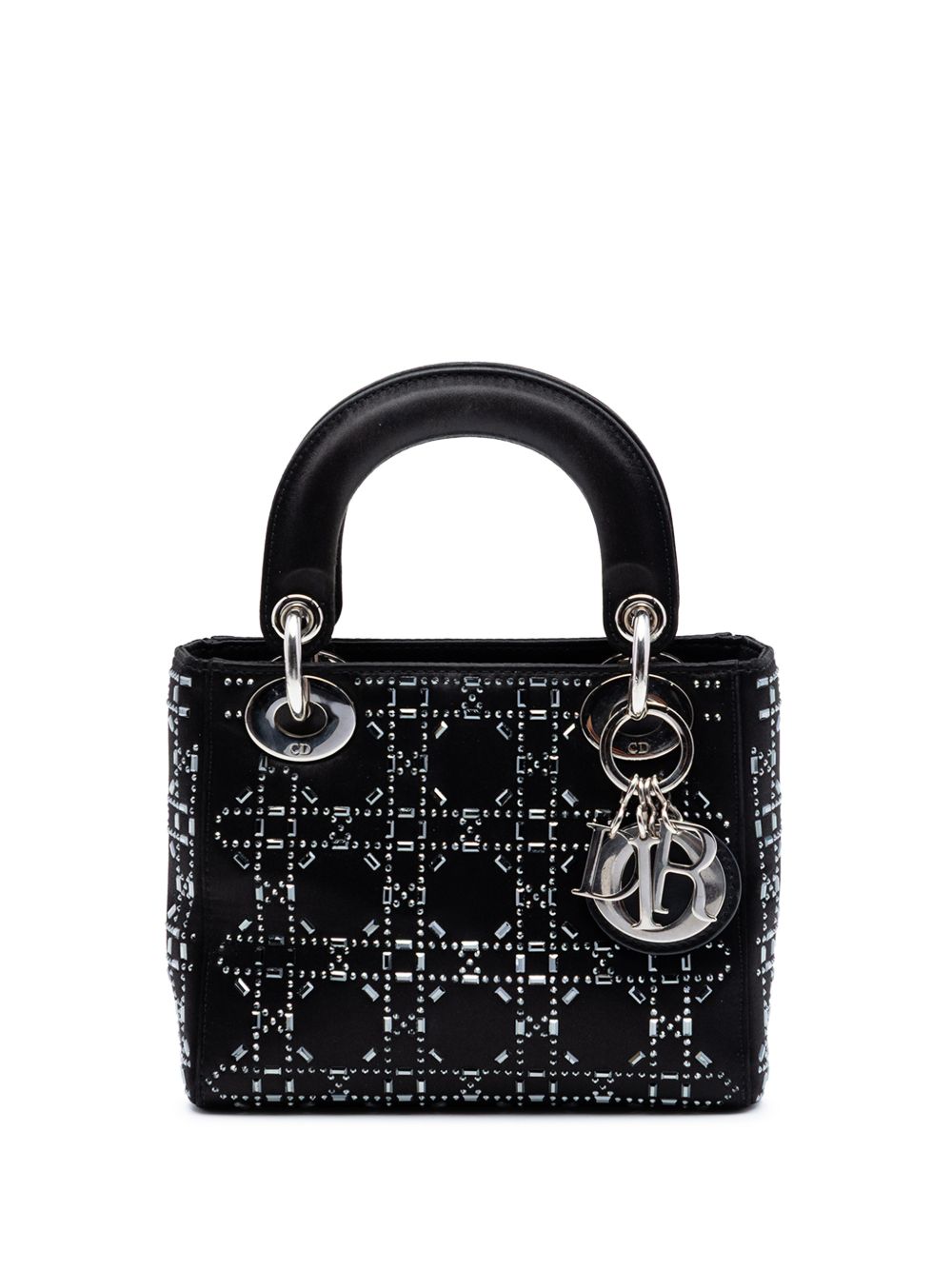 2018 Mini Satin Cannage Crystal Embellished Lady Dior satchel