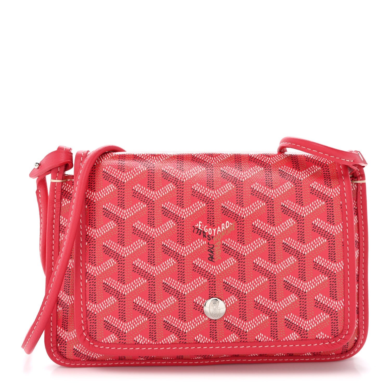 Goyard Goyardine Le Jardin Plumet Wallet Clutch Fuchsia