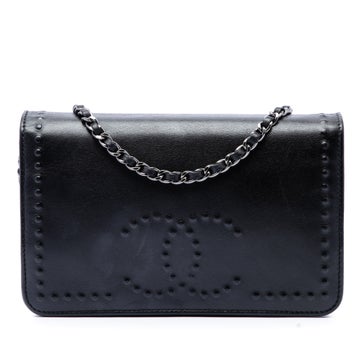 CC Embossed Lambskin Wallet on Chain