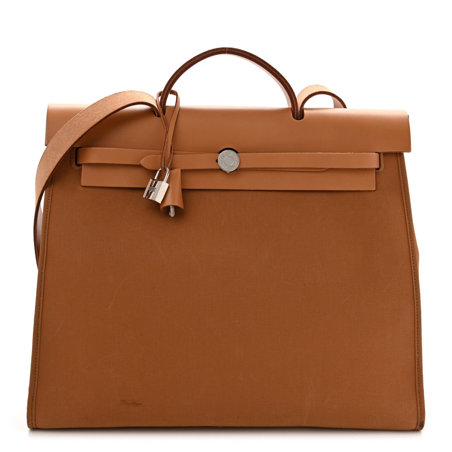 Hermes Toile Vache Hunter Herbag Zip 39 MM Natural Orange