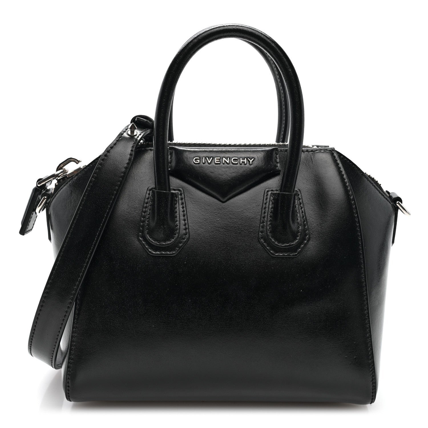 Givenchy Shiny Lord Calfskin Mini Antigona Black