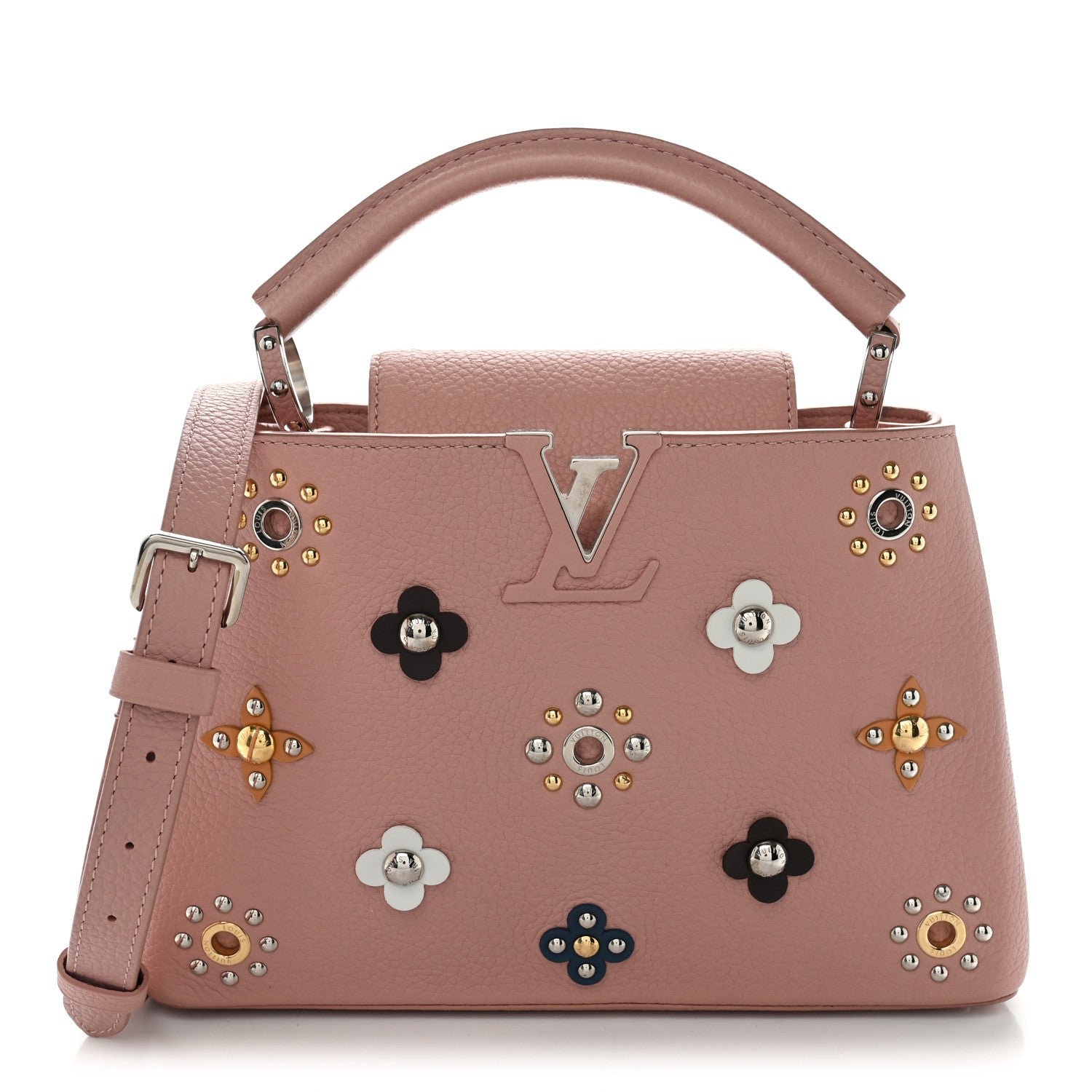 Louis Vuitton Taurillon Mechanical Flowers Capucines BB Magnolia