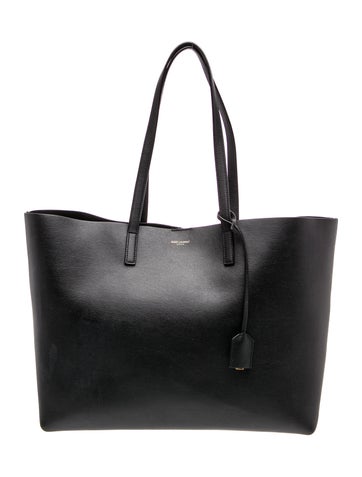 Leather E/W Shopping Tote