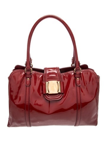 Patent Leather Top Handle Bag