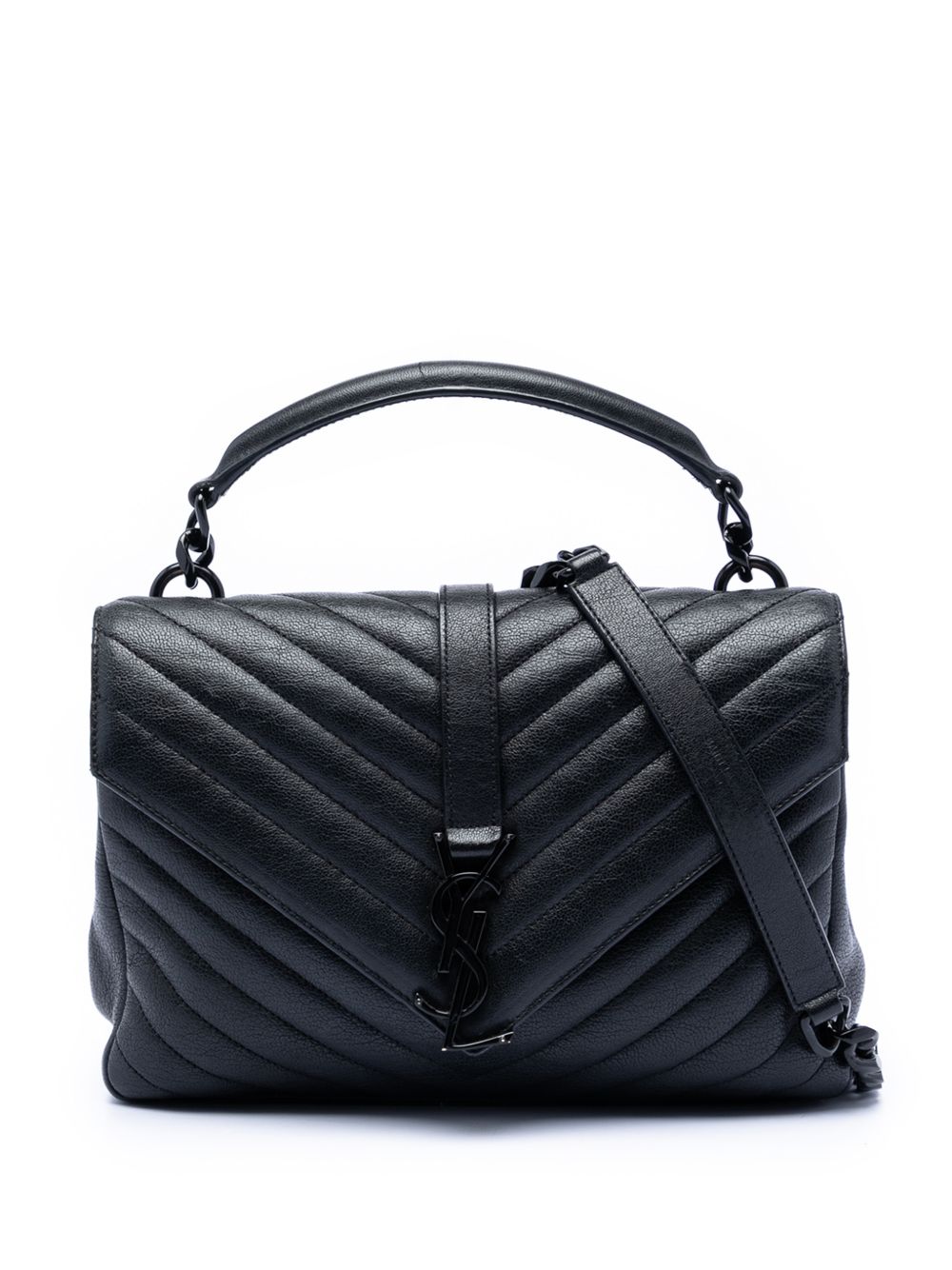 2016 Medium Chevron Sheepskin Monogram College satchel