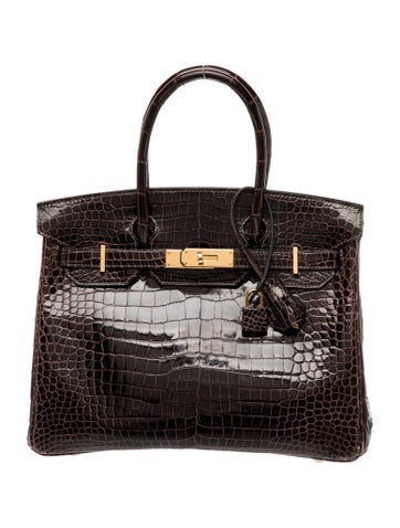 Hermes Shiny Porosus Crocodile Birkin 30