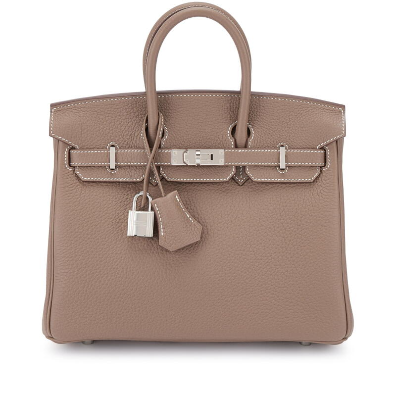 Etoupe Togo Birkin 25 Palladium Hardware, 2026