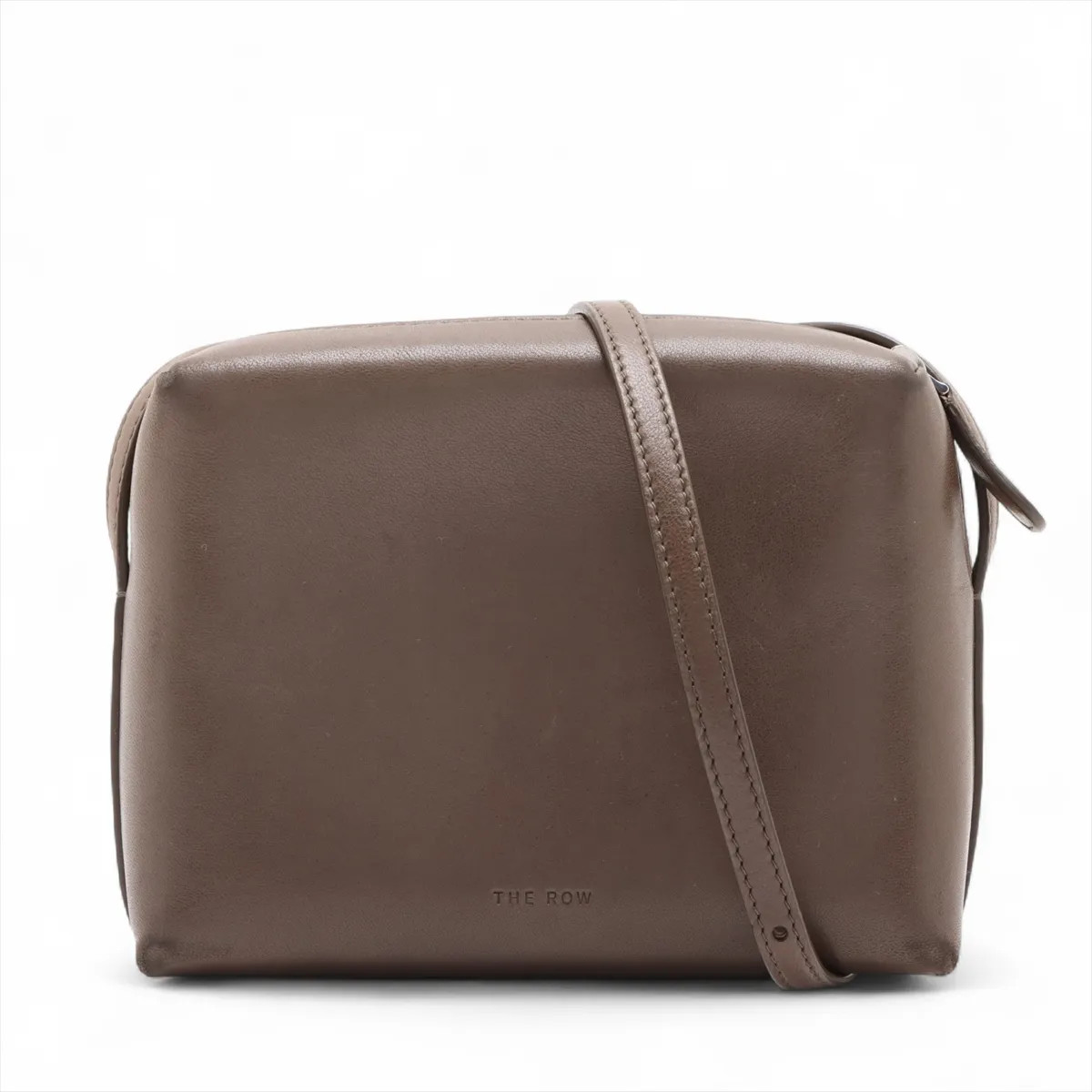 The Row Regent Leather Shoulder bag Khaki