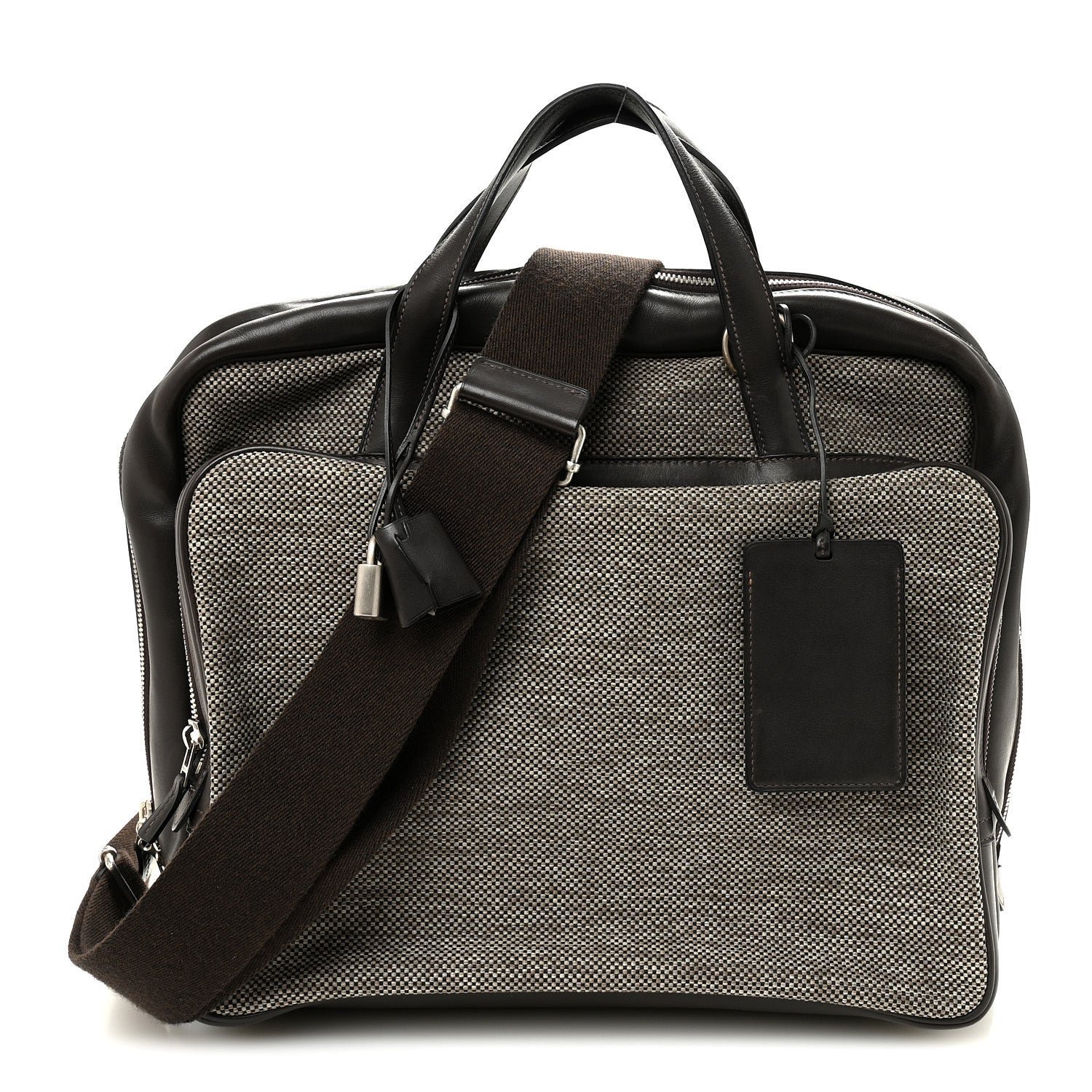 Hermes Hermes Toile Trousse Caleche Express Travel Cacao