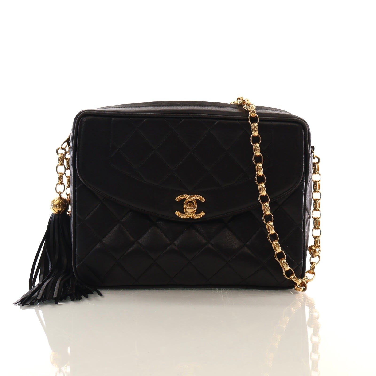 Chanel Vintage Small Lambskin Diana Camera Bag