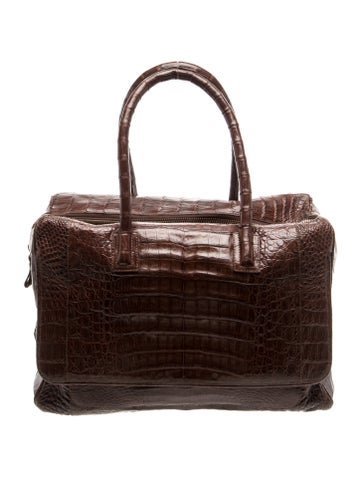 Crocodile Top Handle Bag
