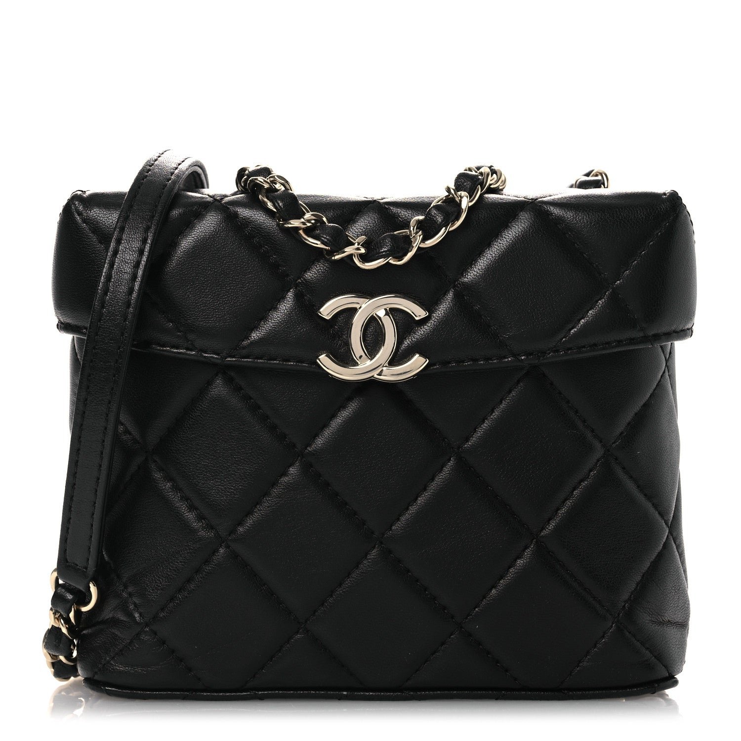 Chanel Chanel Lambskin Quilted Small Box Bag Black