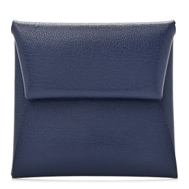 Hermes Chevre Mysore Calvi Card Case Bleu Saphir