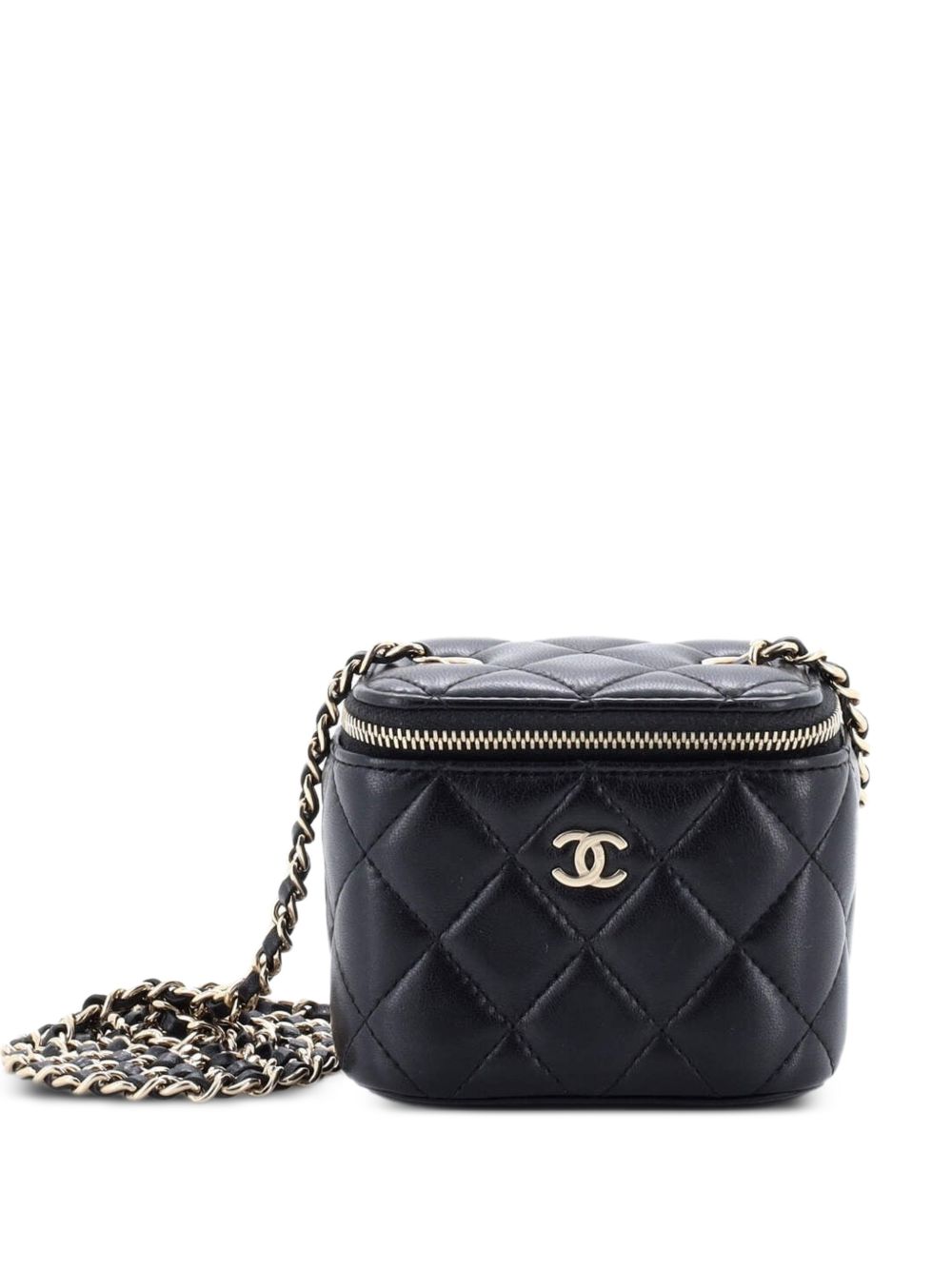 Classic Vanity Case with Chain Quilted Lambskin Mini crossbody bag