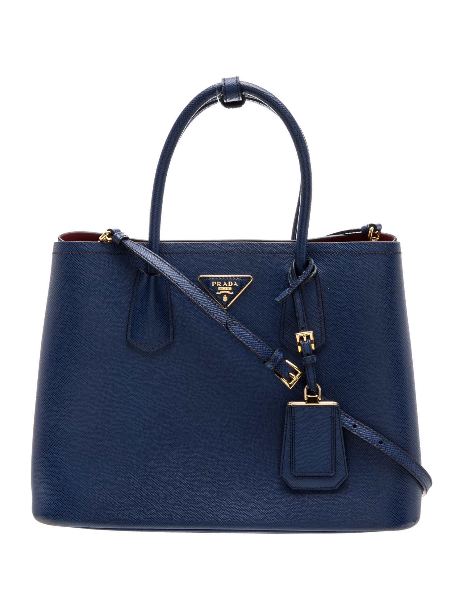 Saffiano Cuir Leather Double Bag Medium