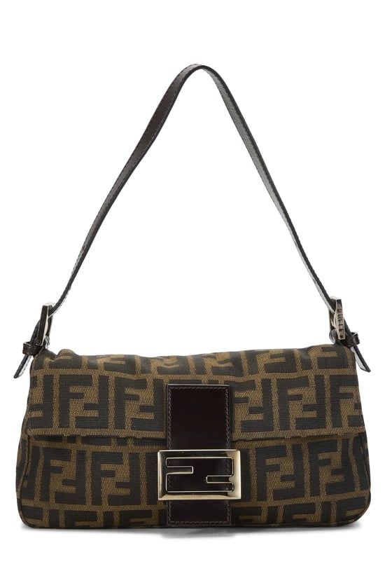 Brown Zucca Canvas Baguette
