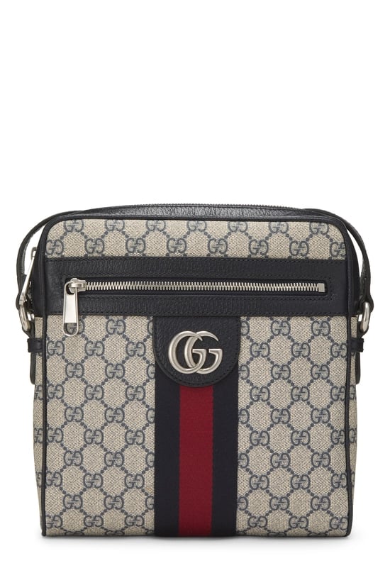 Navy GG Supreme Canvas Ophidia Messenger Small