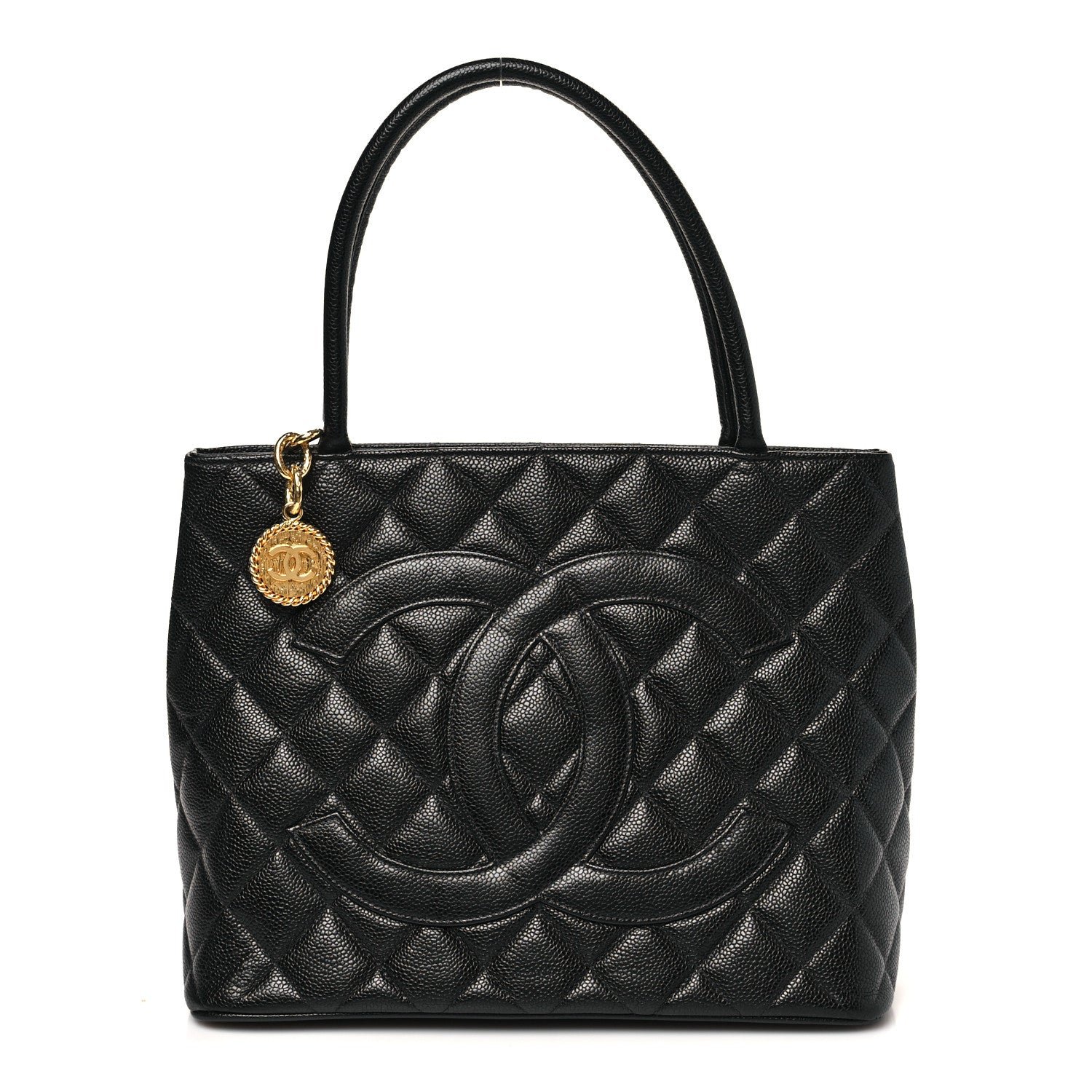 Chanel Caviar Quilted Medallion Tote Black