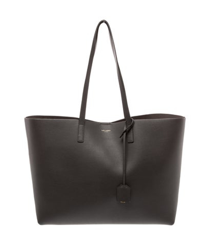 Saint Laurent Laurent Leather Shopping Tote East West