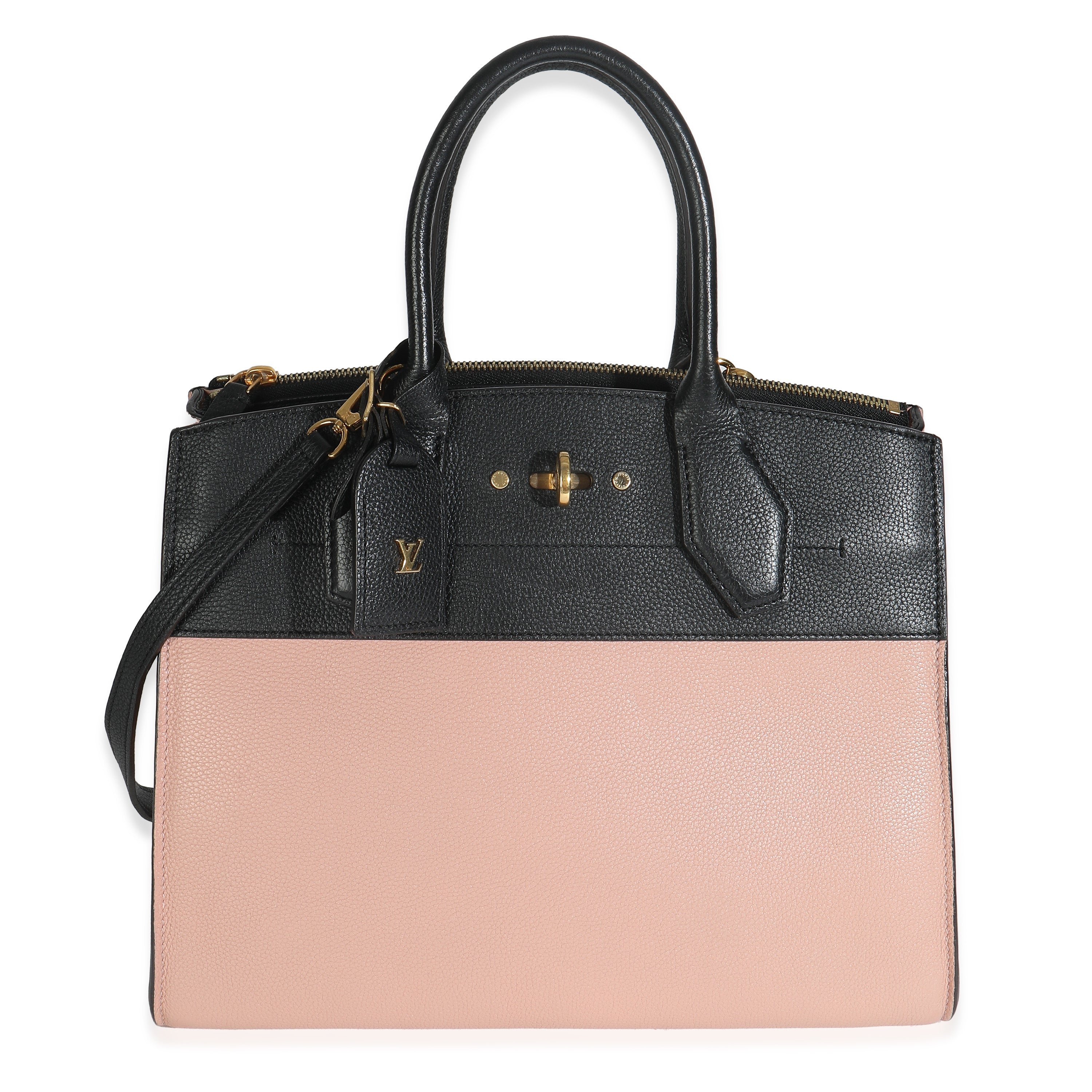 Louis Vuitton Magnolia Black Calfskin City Steamer MM