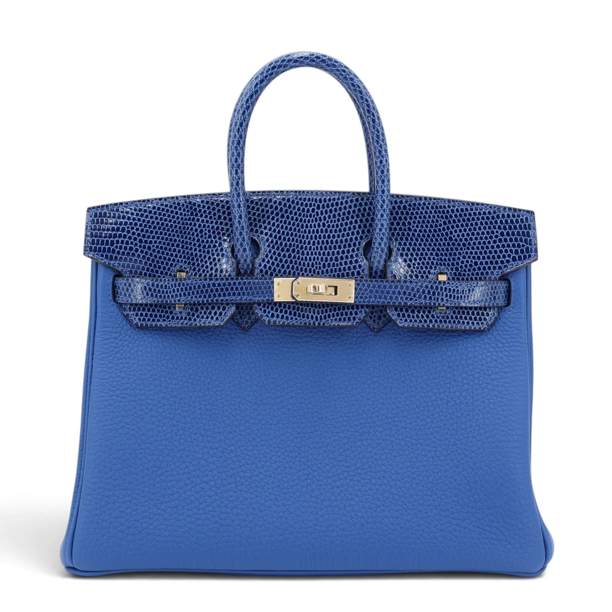 Unused ( Rank NS ) HERMÈS Birkin 25 Touch Bleu France (71) Bleu Saphir (73) Togo Lizard Permabrass hardware W (2024)