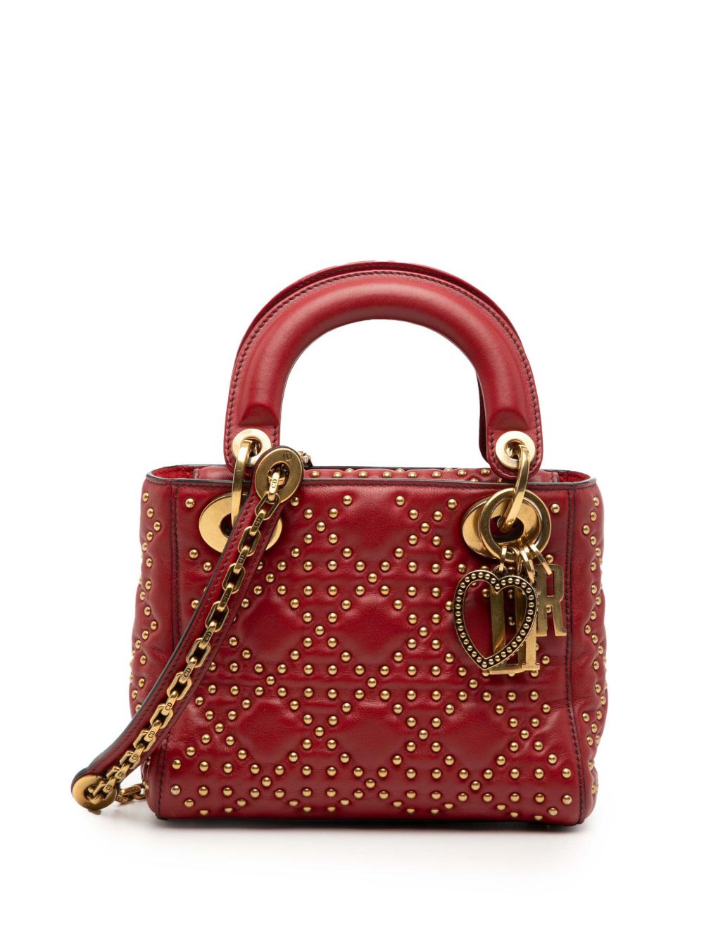 Dior 2017 Mini Lambskin Cannage Studded Supple Lady Dior satchel