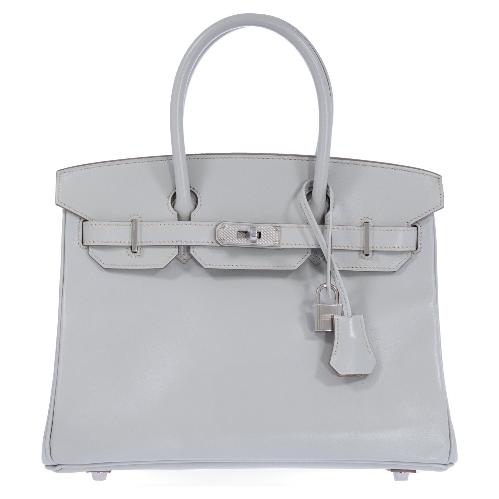 Hermès Birkin 30 Gris Perle Box Calf Guilloche Palladium Hardware