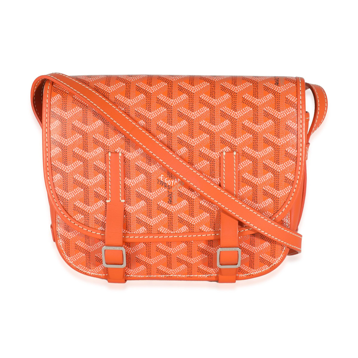 Goyard Orange Goyardine Canvas Belvedere II PM