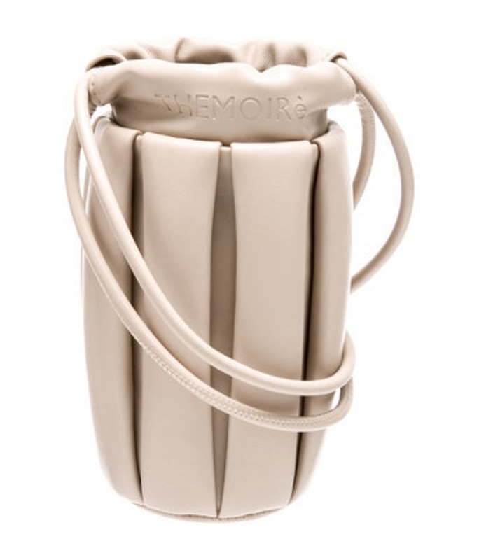 Themoire Leather Bucket Bag