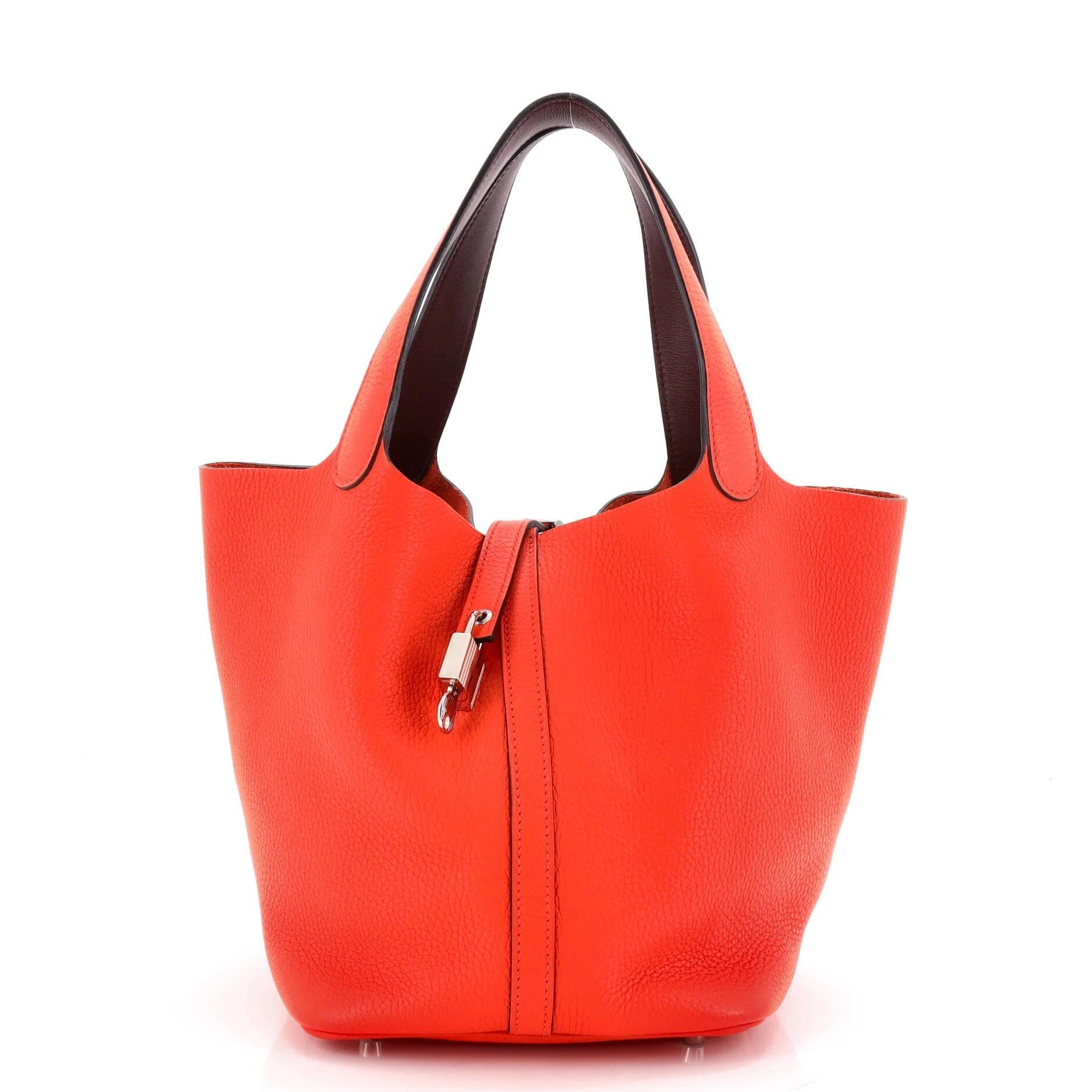 Picotin leather handbag