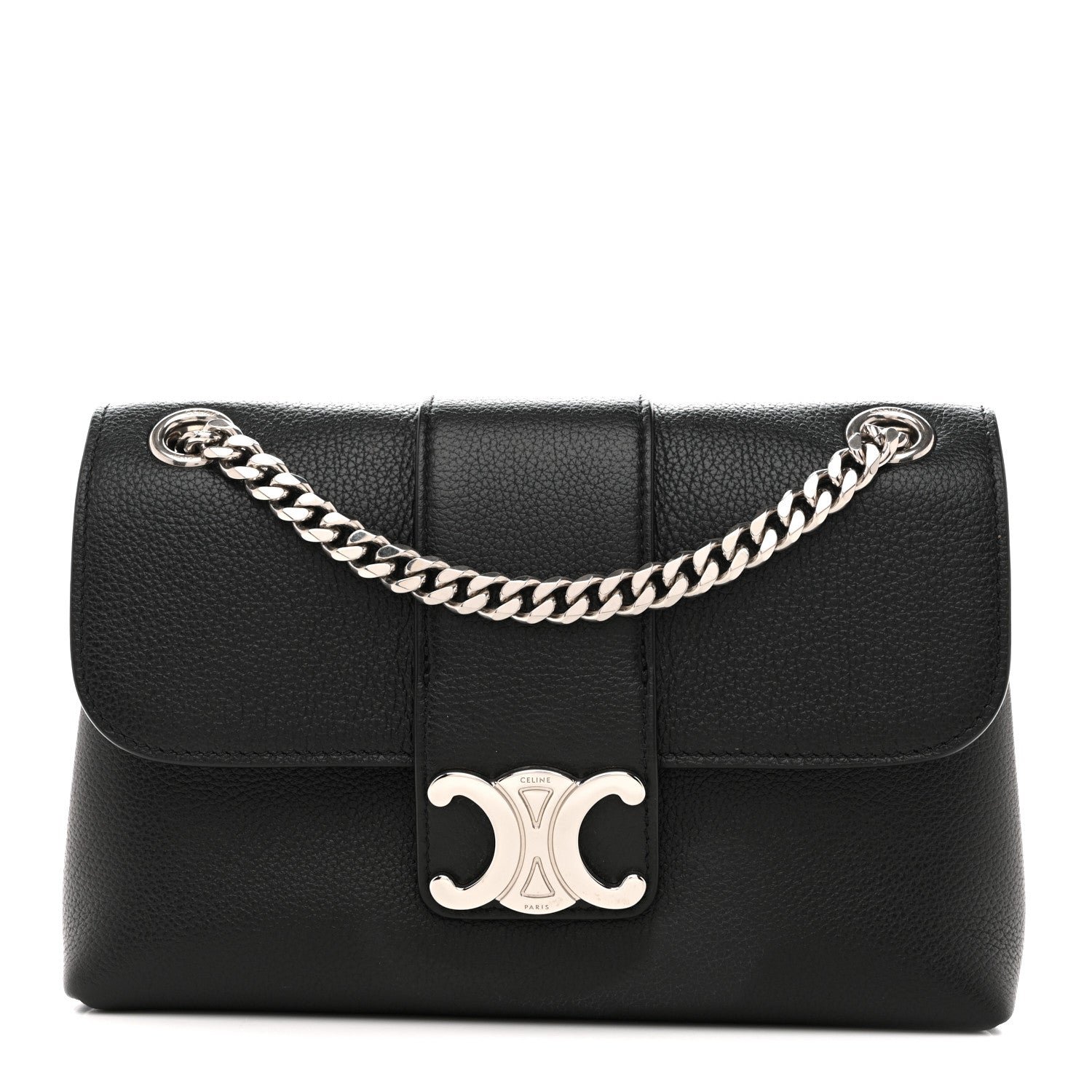 Celine Supple Calfskin Teen Victoire Black